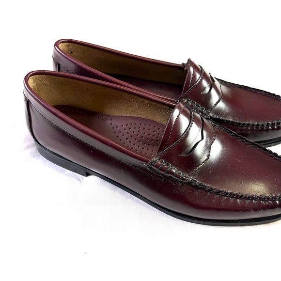 Weejuns G.H. Bass Whitney oxblood Burgundy Leather Loafers women’s 8.5 shoes - Picture 11 of 16